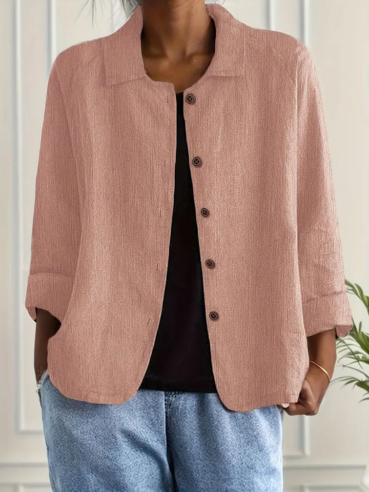 Chloe | Damen Lässige Leichte Jacke mit Knopfleiste vorne