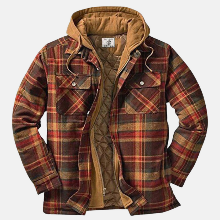 Jonah | Herren Gepolstertes Flanell-Hemdjacke