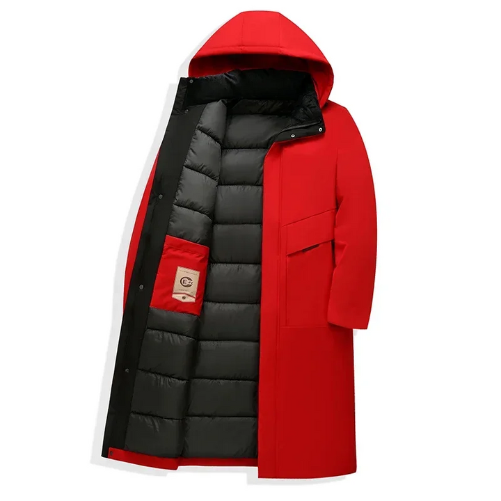 Ronan | Herren Lange Kapuzen-Schwere Winterjacke