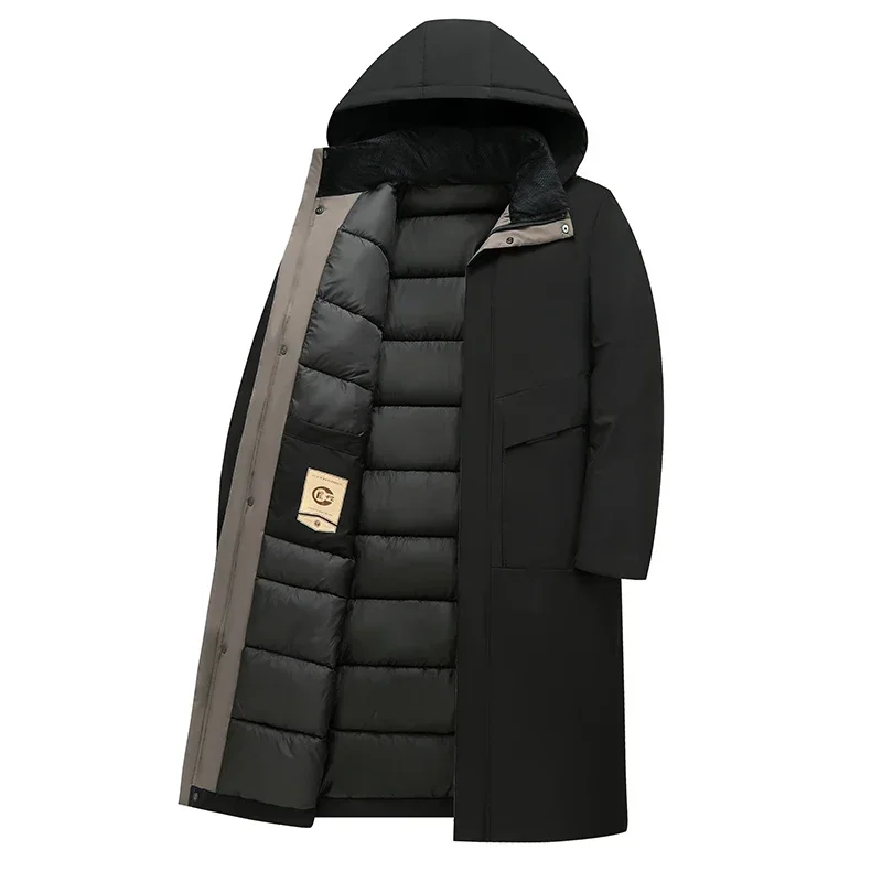 Ronan | Herren Lange Kapuzen-Schwere Winterjacke