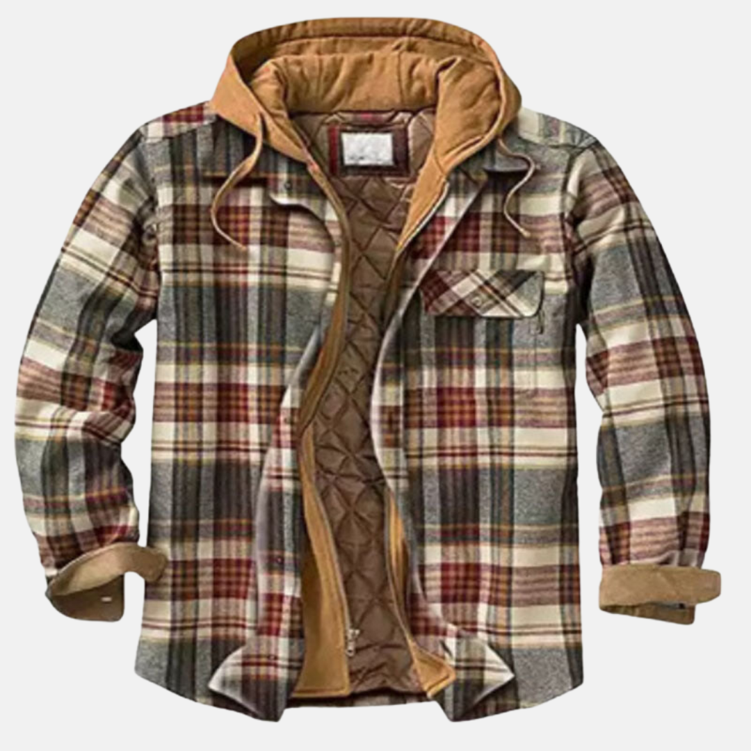 Jonah | Herren Gepolstertes Flanell-Hemdjacke