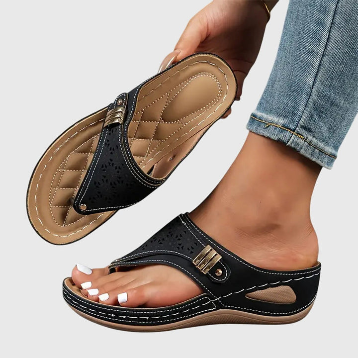 Jocelyn | Dames Instap Platte Sandalen