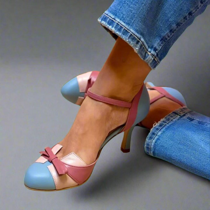Angelica | Damen Schleifenriemen Geschlossene Zehen Schuhe mit Absatz