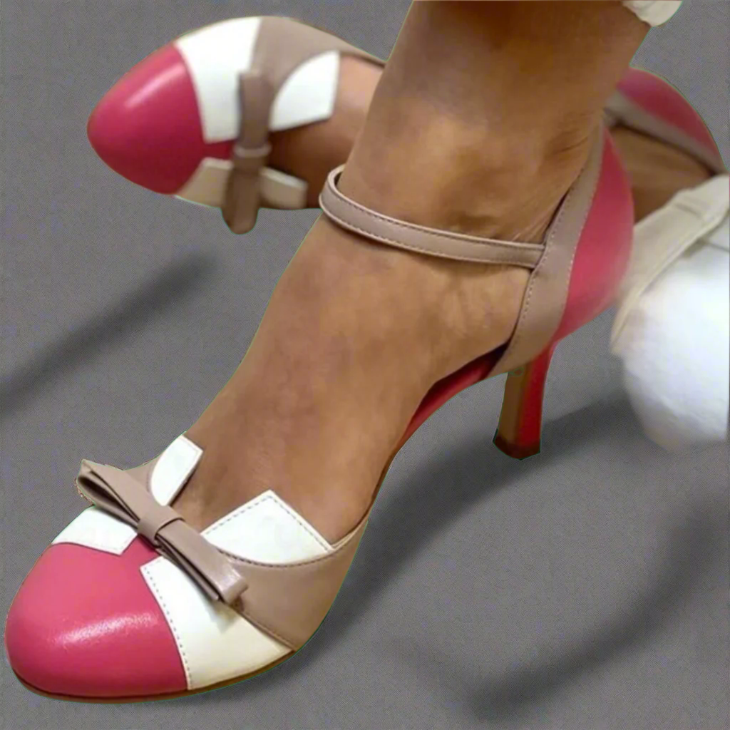 Angelica | Damen Schleifenriemen Geschlossene Zehen Schuhe mit Absatz