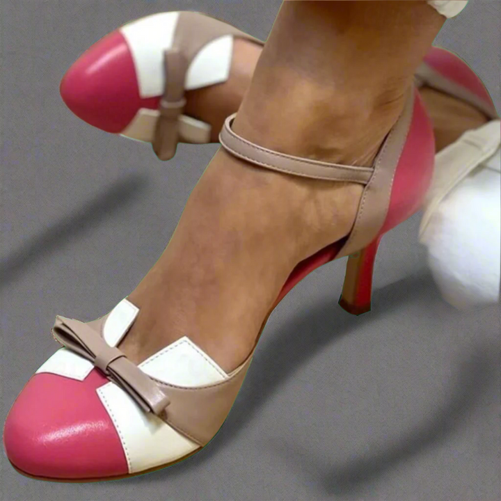 Angelica | Damen Schleifenriemen Geschlossene Zehen Schuhe mit Absatz