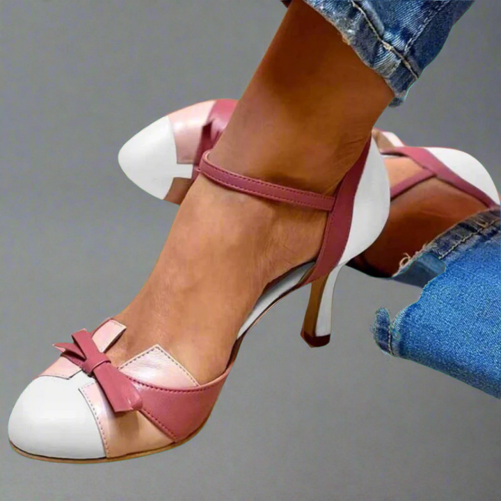 Angelica | Damen Schleifenriemen Geschlossene Zehen Schuhe mit Absatz