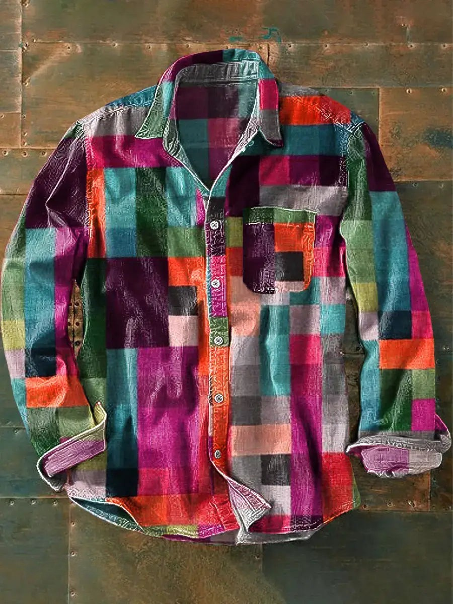 Jacob | Heren Casual Overhemd met Lange Mouwen in Levendige Stijl
