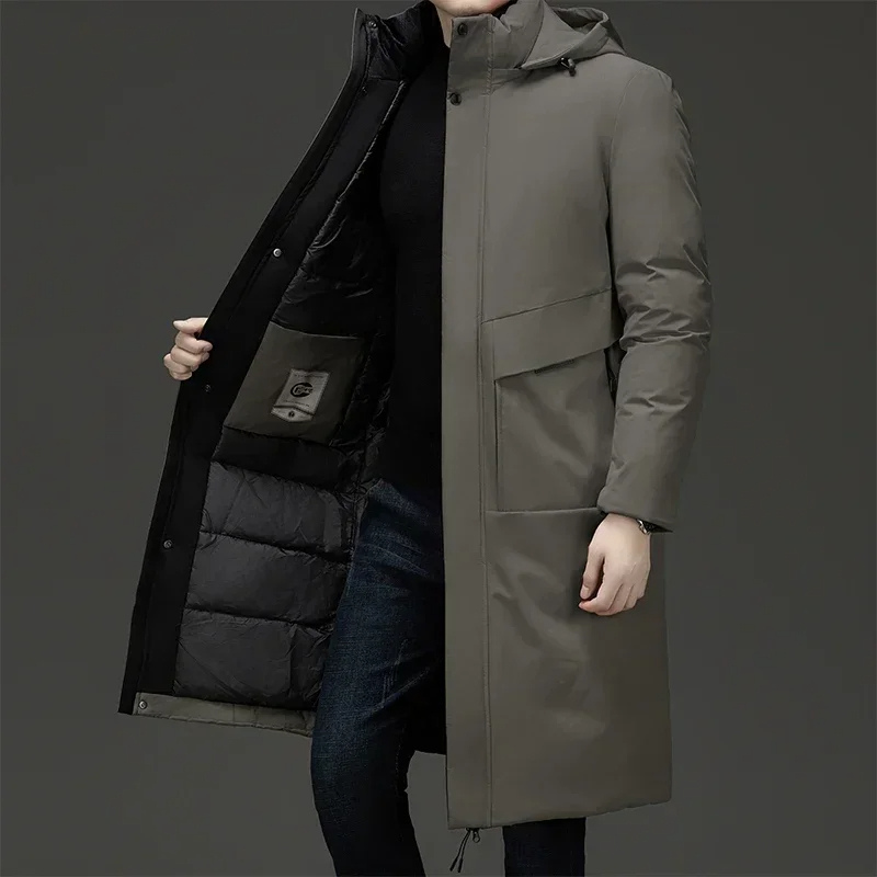 Ronan | Herren Lange Kapuzen-Schwere Winterjacke