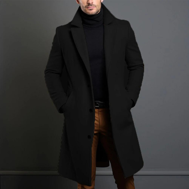 Griffin| Herren Langer Warmer Wintertrenchcoat