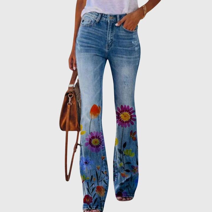 Serenity | Dames Bloemenprint Skinny Jeans