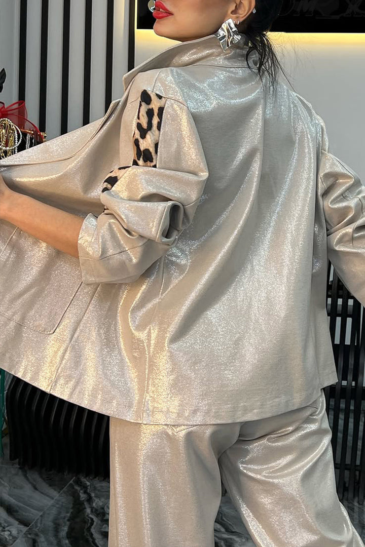 Saar™ Glänzendes Satin-Co-Ord-Set