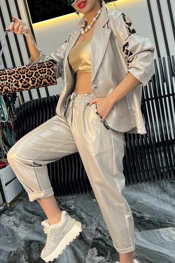Saar™ Glänzendes Satin-Co-Ord-Set