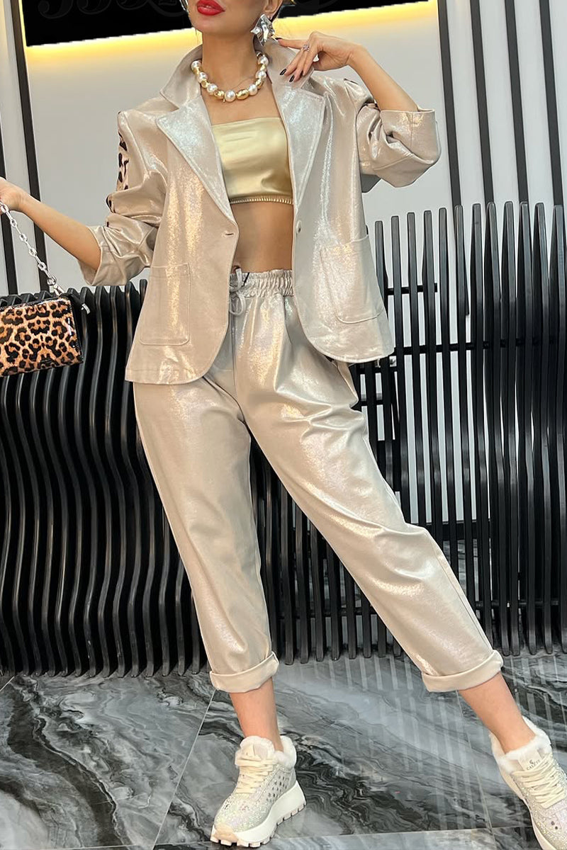 Saar™ Glänzendes Satin-Co-Ord-Set