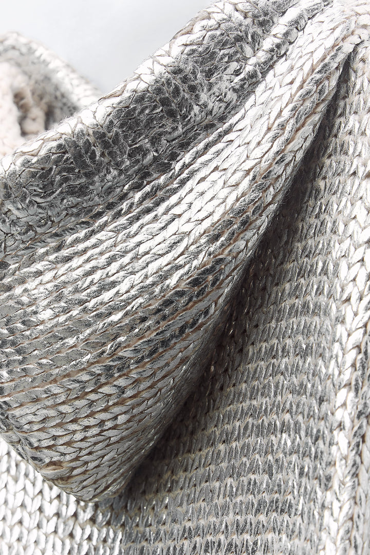 Metallic™ Gestrickter Hoodie | Glänzendes Design | Komfort und Stil