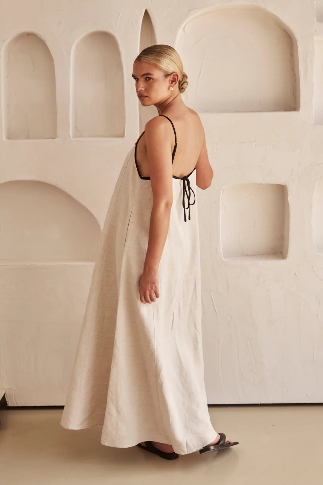 Elena | Dames Spaghettibandjes Maxi Bruiloftsgast Jurk