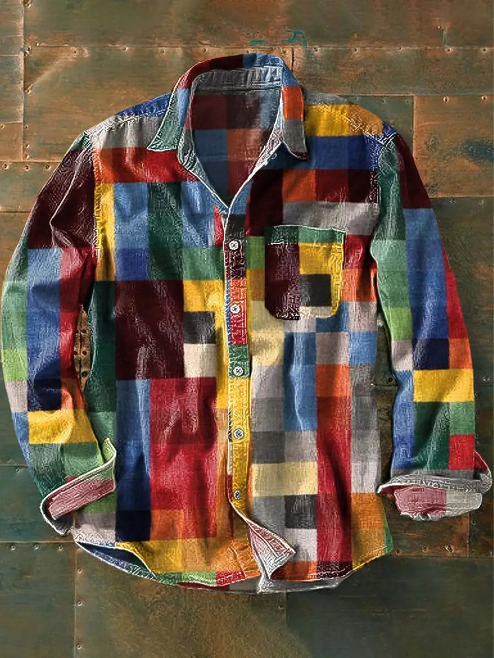 Jacob | Heren Casual Overhemd met Lange Mouwen in Levendige Stijl