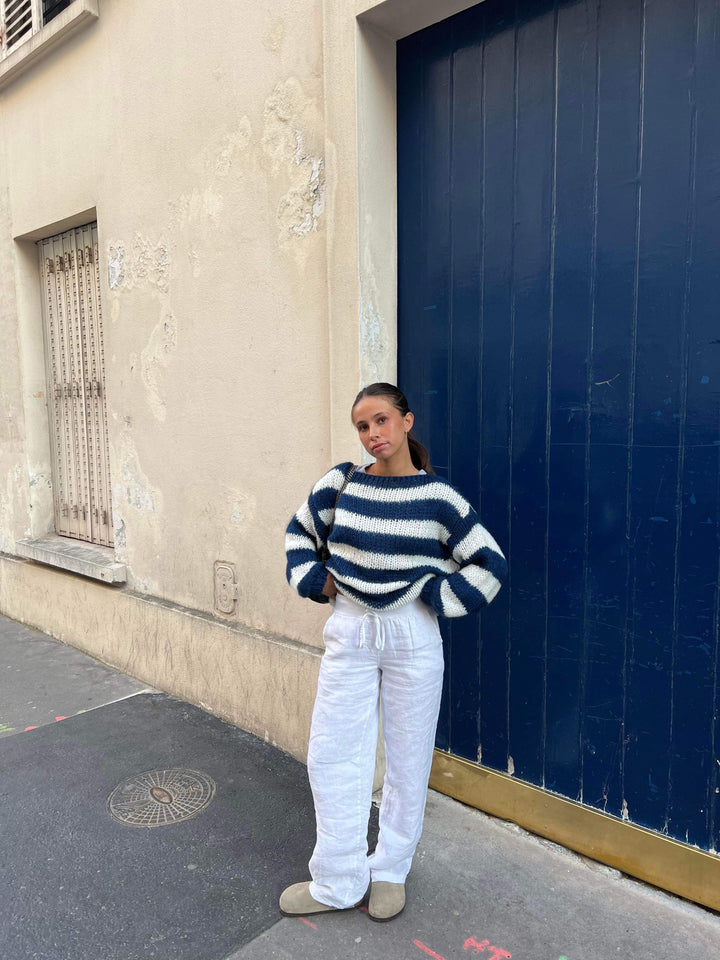 Livia | Gebreide sweater met strepen