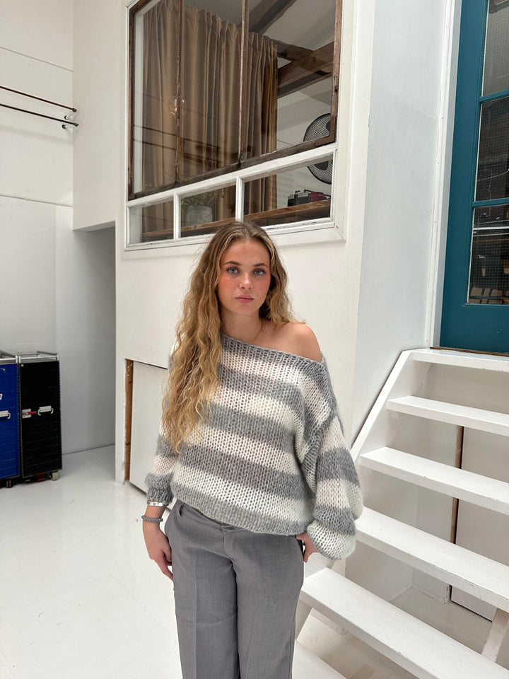 Livia | Gebreide sweater met strepen