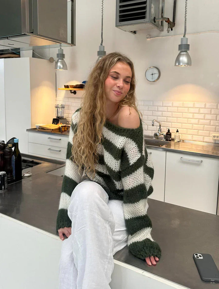 Livia | Gebreide sweater met strepen