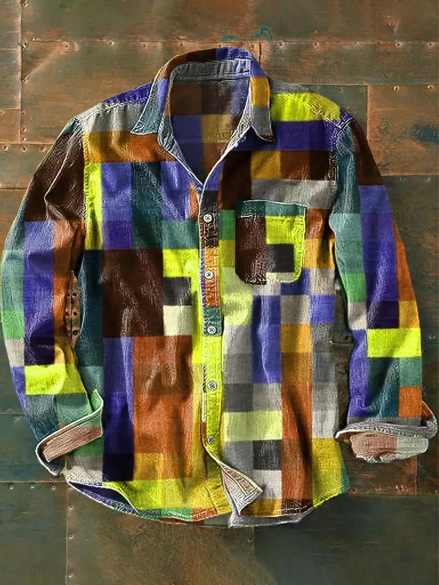 Jacob | Heren Casual Overhemd met Lange Mouwen in Levendige Stijl