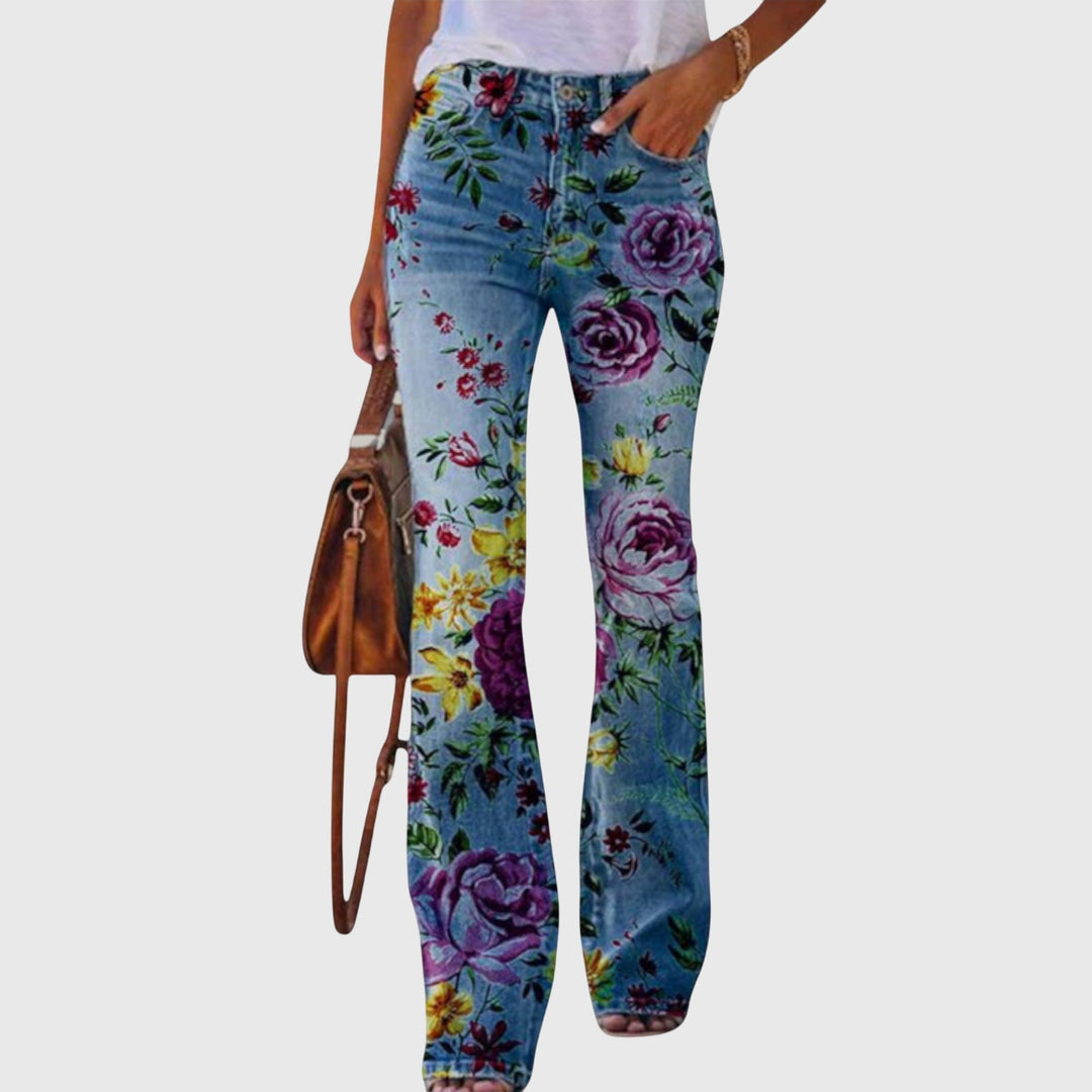 Serenity | Dames Bloemenprint Skinny Jeans