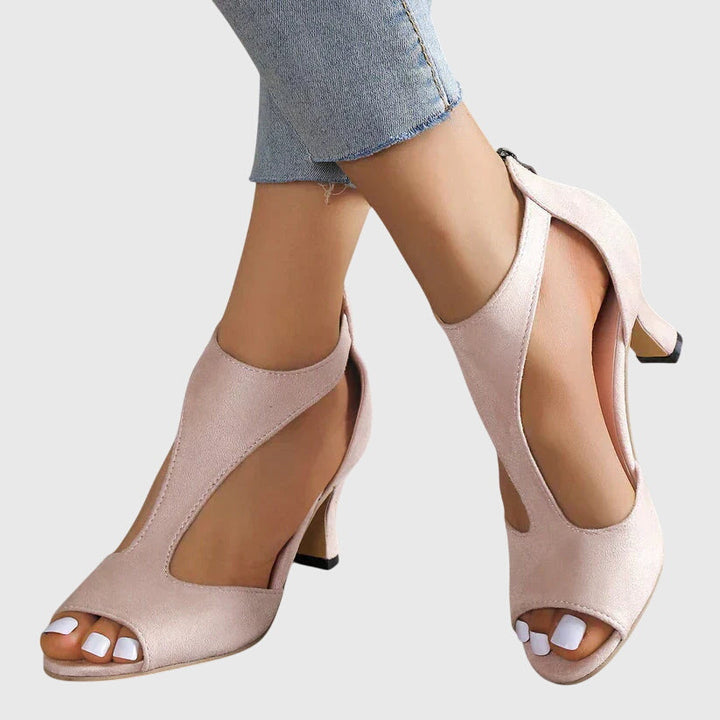 Valentina | Dames Cut-Out Peep-Toe Hak Sandalen