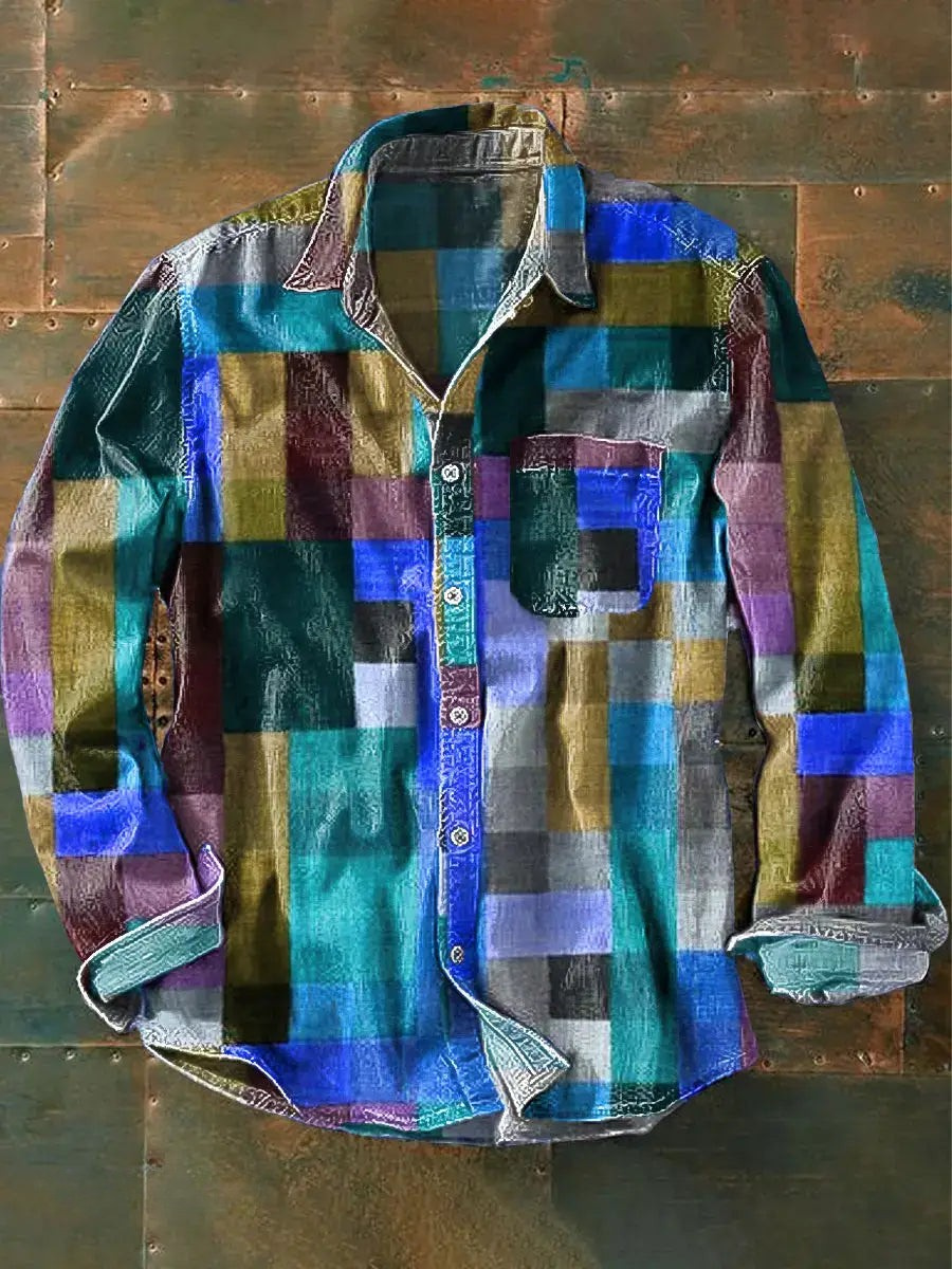 Jacob | Heren Casual Overhemd met Lange Mouwen in Levendige Stijl