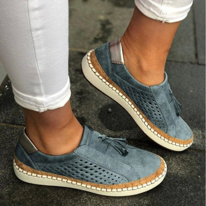 Michelle | Dames Geperforeerde Slip-On Casual Sneakers