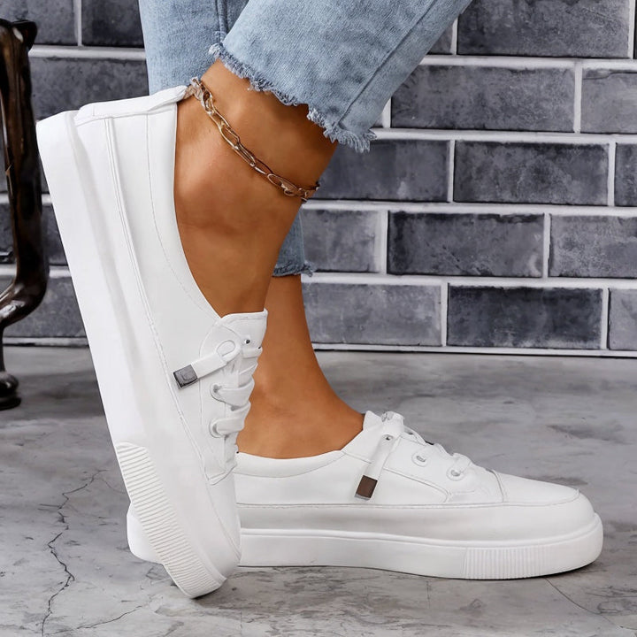 Jenna | Damen Minimalistische Schnürsneaker