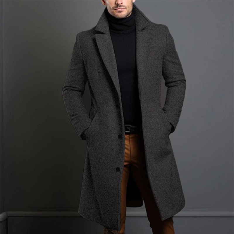 Griffin| Herren Langer Warmer Wintertrenchcoat