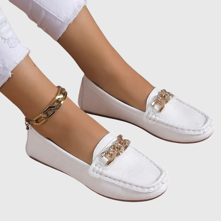 Jessica | Dames Kettingdetail Instap Loafers