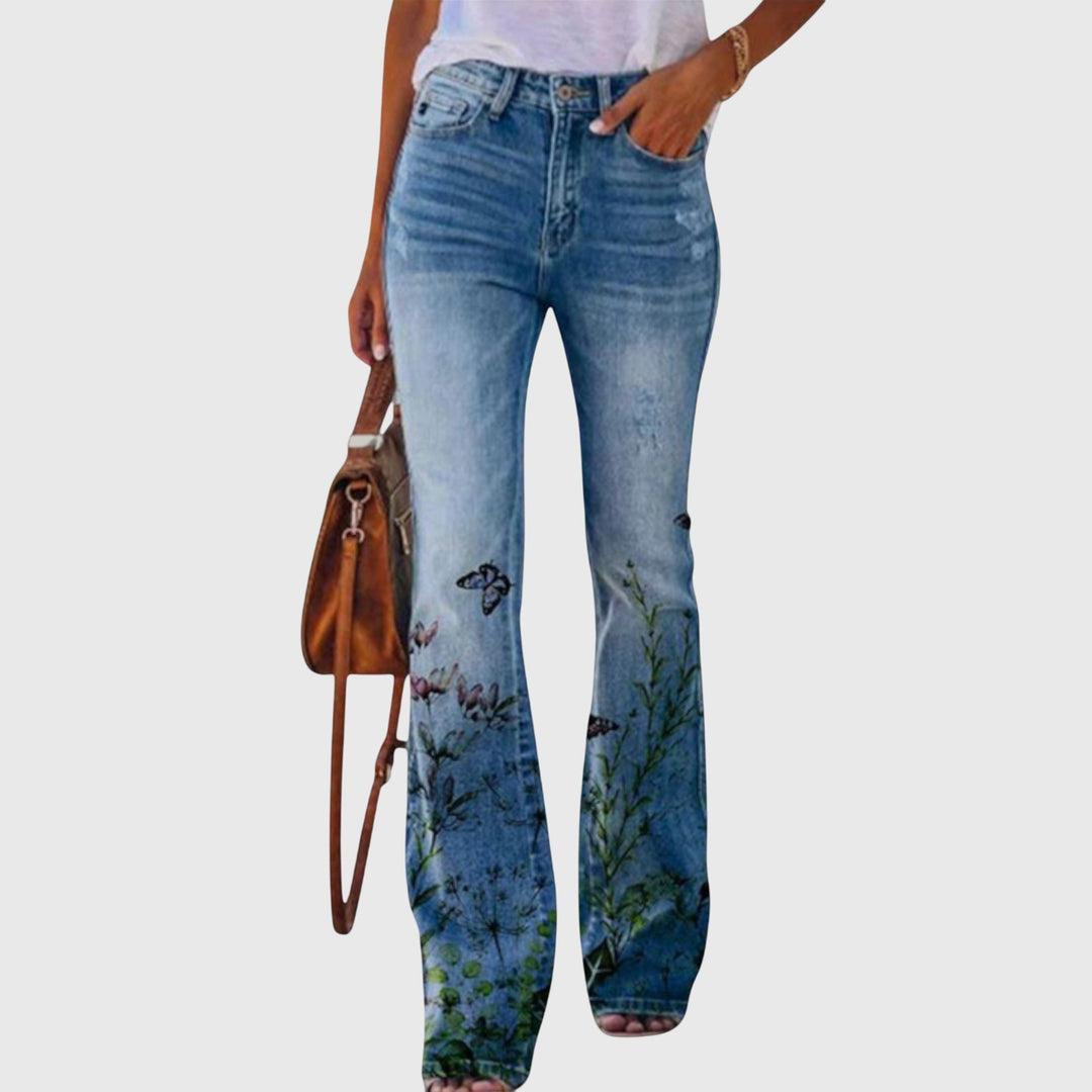 Serenity | Dames Bloemenprint Skinny Jeans
