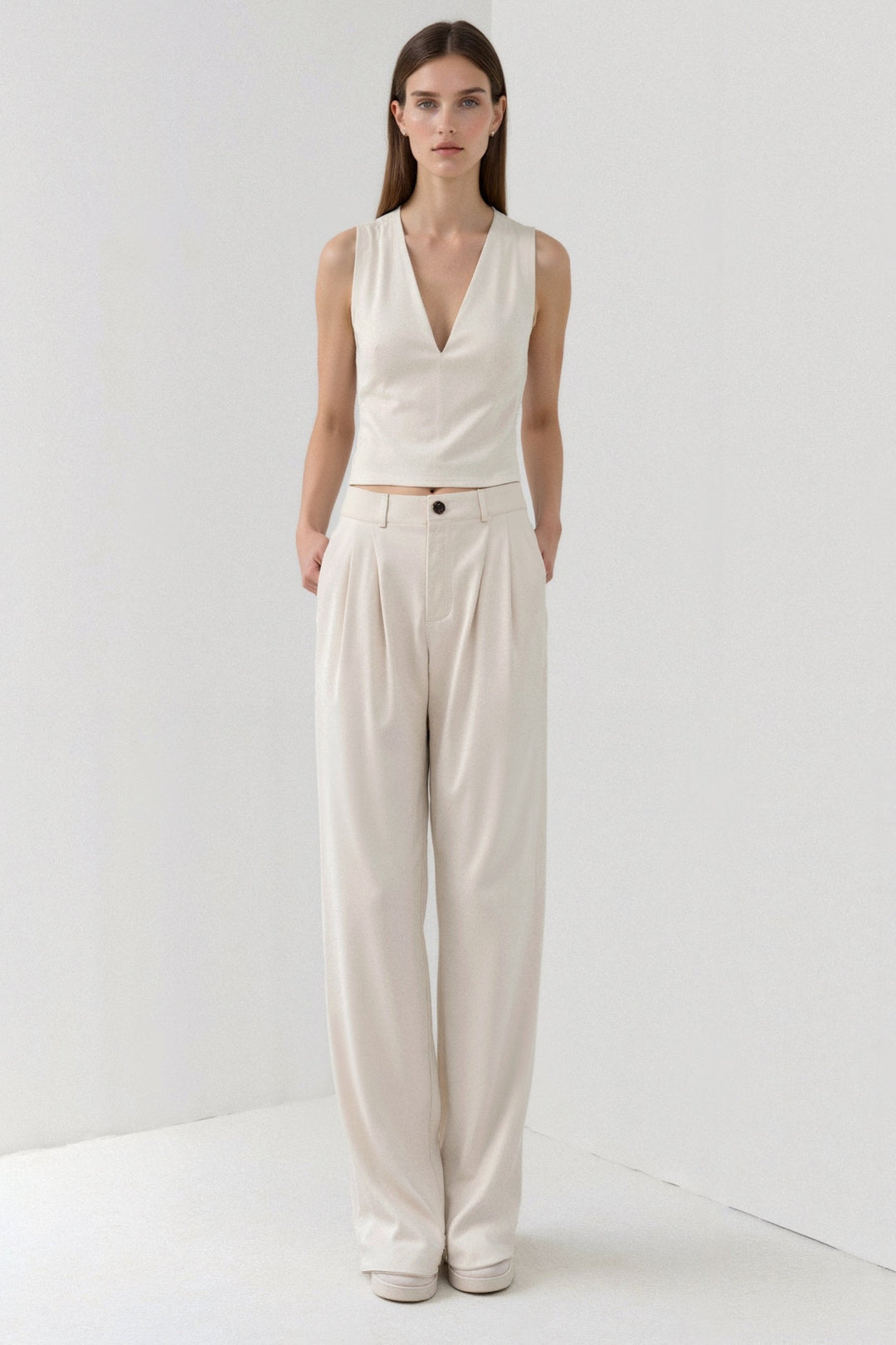 Elegante Damesbroek met Plissé