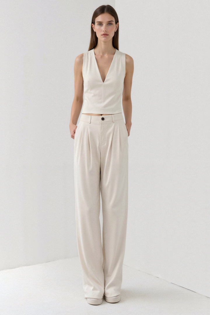 Elegante Damesbroek met Plissé