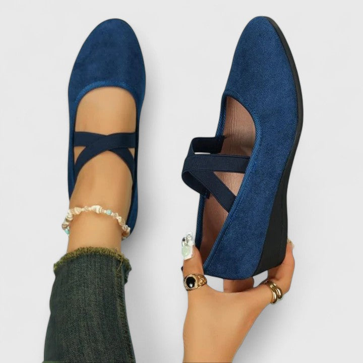 Dahlia | Dames Orthopedische Flats met Kruisbandjes