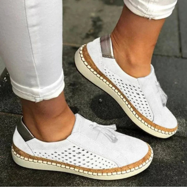 Michelle | Dames Geperforeerde Slip-On Casual Sneakers