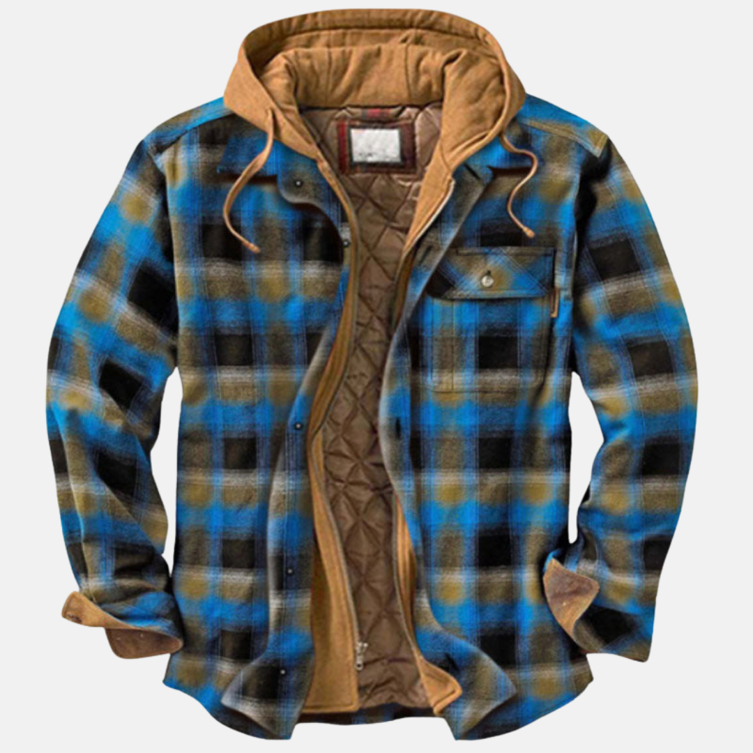 Jonah | Herren Gepolstertes Flanell-Hemdjacke
