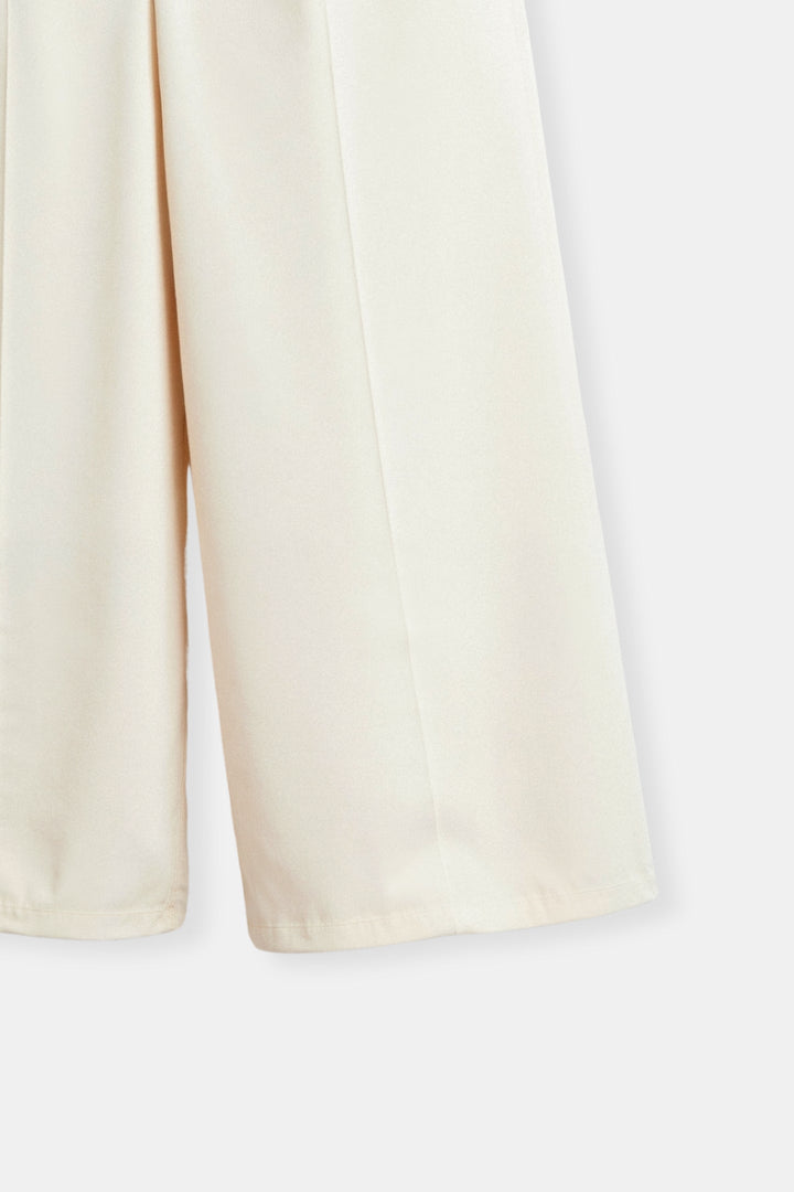 Elegante damesbroek met wijde snit en plooien