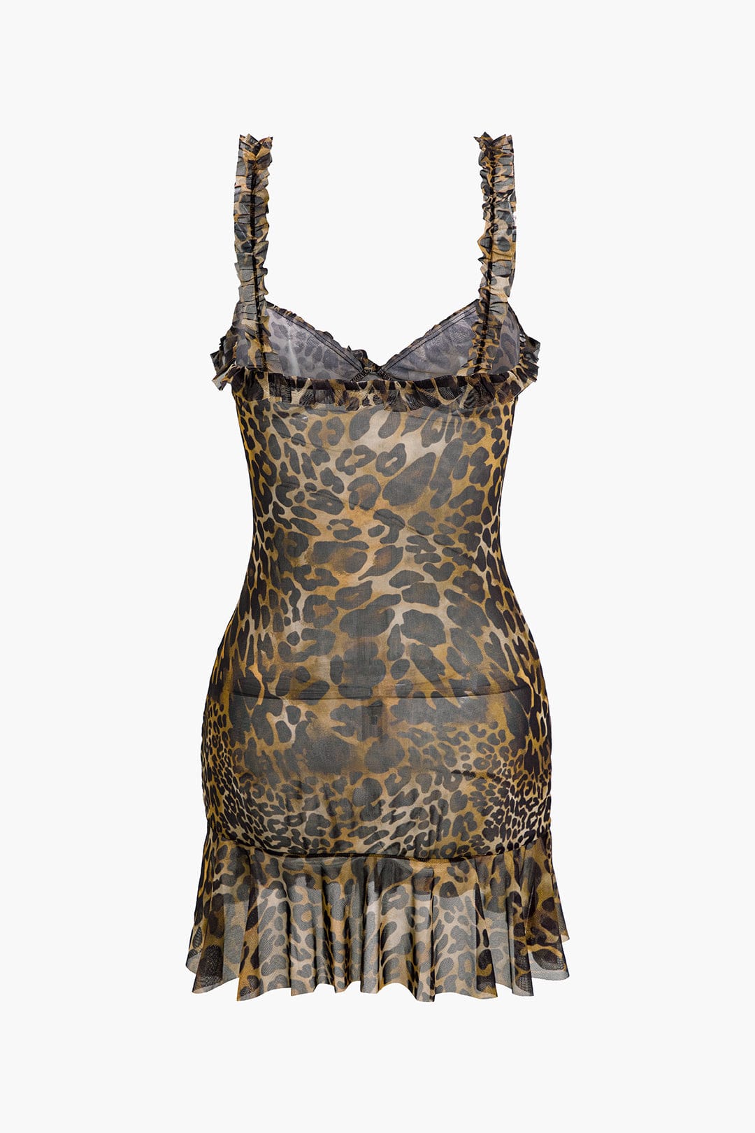 Savanna | Wildes Leoparden-Minikleid mit Rüschen – Verführerischer Tierprint
