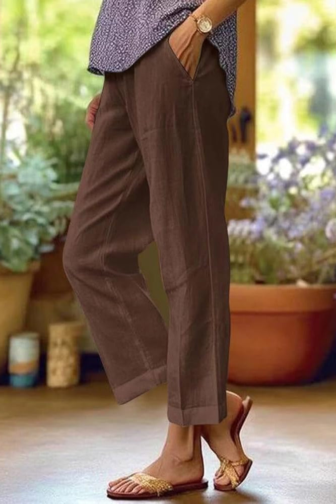 Katherine | Dames Casual Rechte Pijp Zak Broek