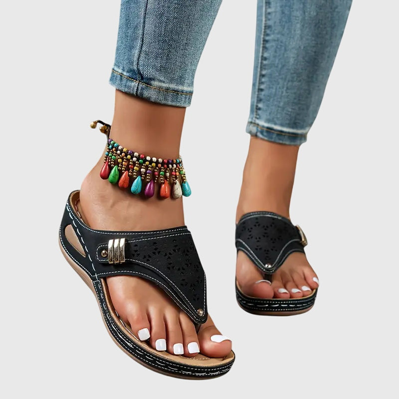 Jocelyn | Dames Instap Platte Sandalen