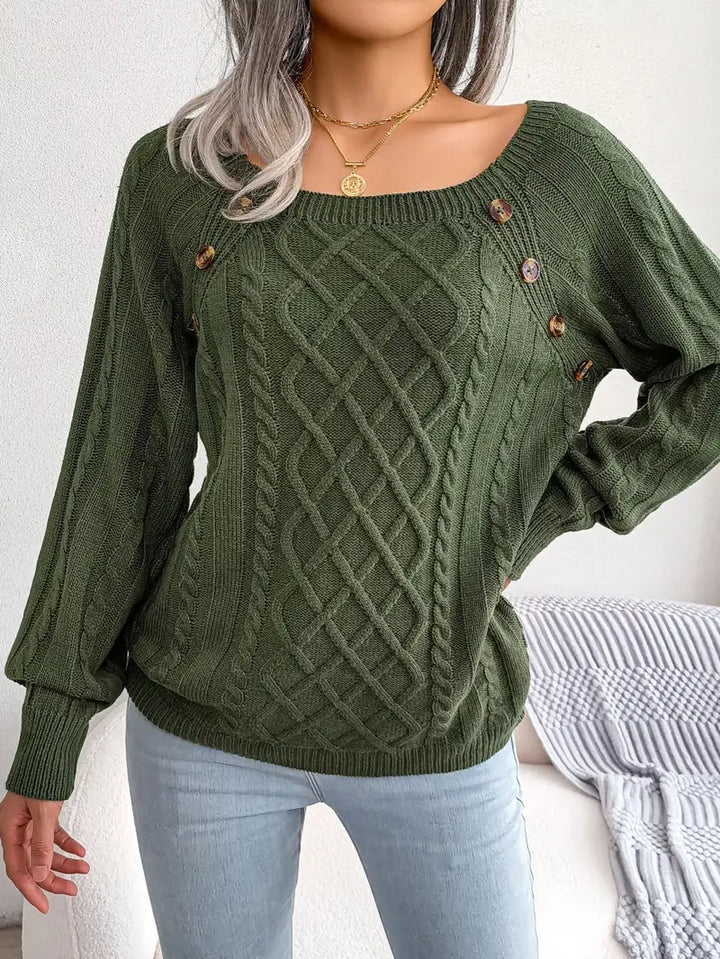 Kabelstrick™ Pullover | Baumwollmischung | Stilvoll und Bequem