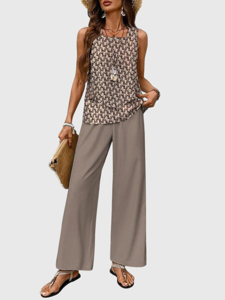 Sydney | Dames Tweedelige Wijde Broek Set