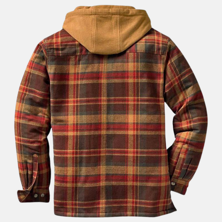 Jonah | Herren Gepolstertes Flanell-Hemdjacke