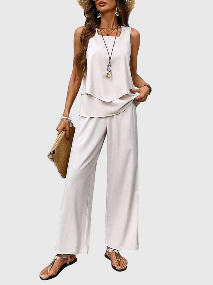 Sydney | Dames Tweedelige Wijde Broek Set