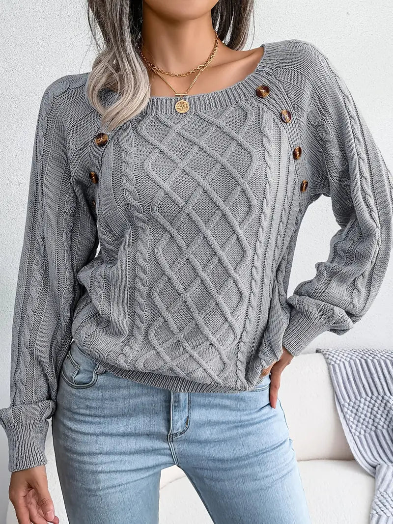 Kabelstrick™ Pullover | Baumwollmischung | Stilvoll und Bequem