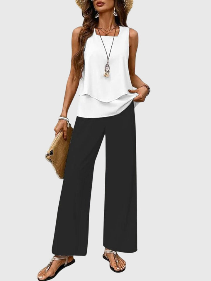 Sydney | Dames Tweedelige Wijde Broek Set