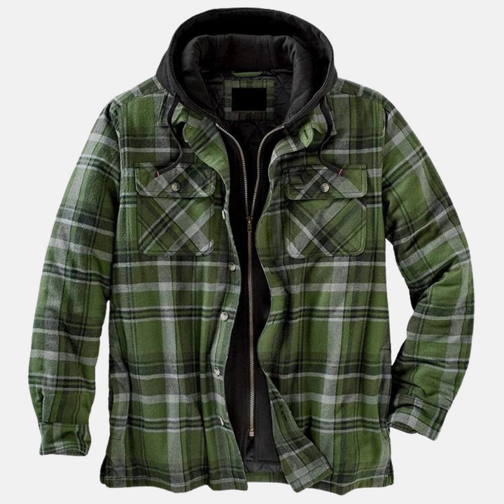 Jonah | Herren Gepolstertes Flanell-Hemdjacke
