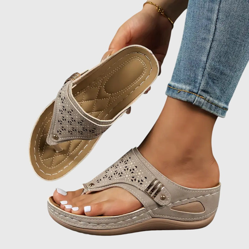 Jocelyn | Dames Instap Platte Sandalen