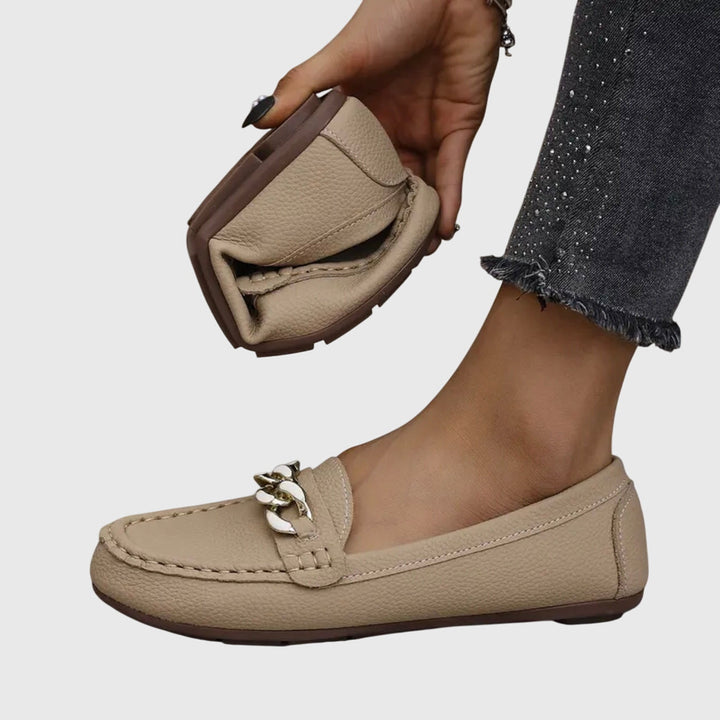 Jessica | Dames Kettingdetail Instap Loafers
